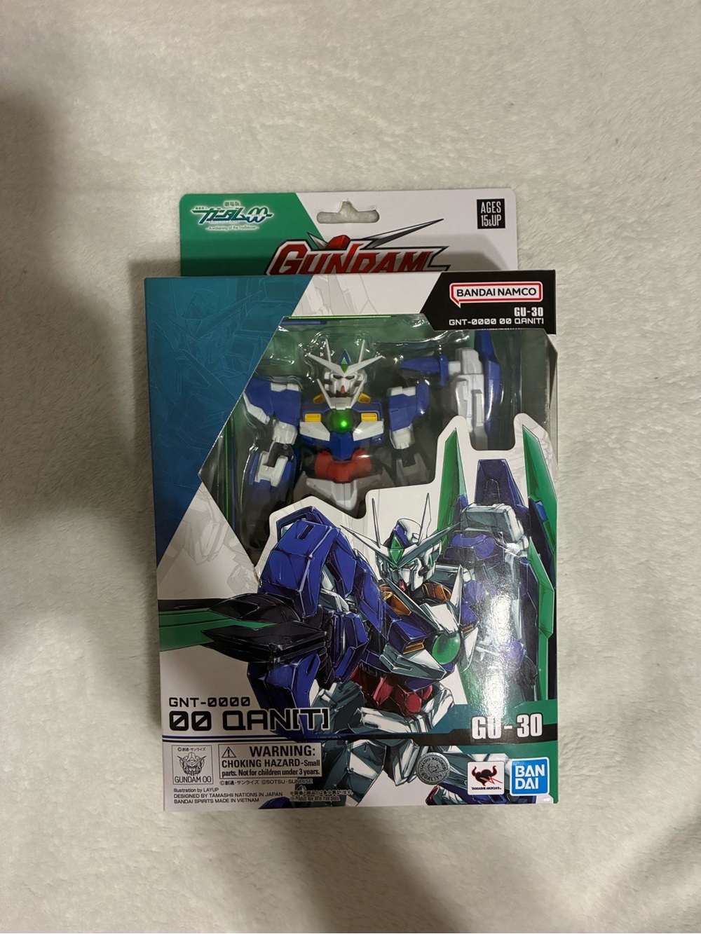 Bandai Gundam 00 Qan[T]i Action Figure - Blue & Green
